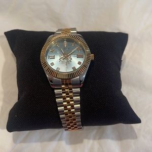 BNIB JACQUIE AICHE TIMEX WATCH BLUE SUNRAY DIAL TRIBE EYE 36MM
